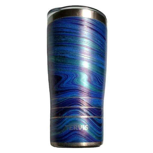 Tervis Tumbler Aqua Gate V3 Insulated Travel Sip Cup Blue Purple Teal Swirl 20oz - Picture 2 of 14